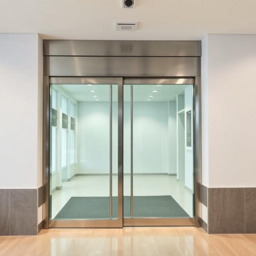 Automatic sliding glass door
